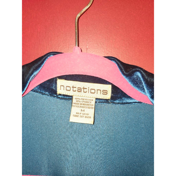 Women's Notations Teal Velvet Blazer with undershirt M - Picture 2 of 5